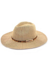 Leopard Trim Panama Hat