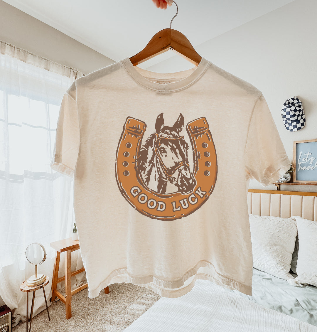 The Good Luck Pony Crop Tee - Preorder