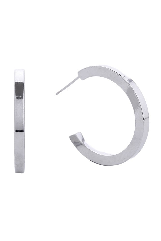 14k Metal Post Hoop