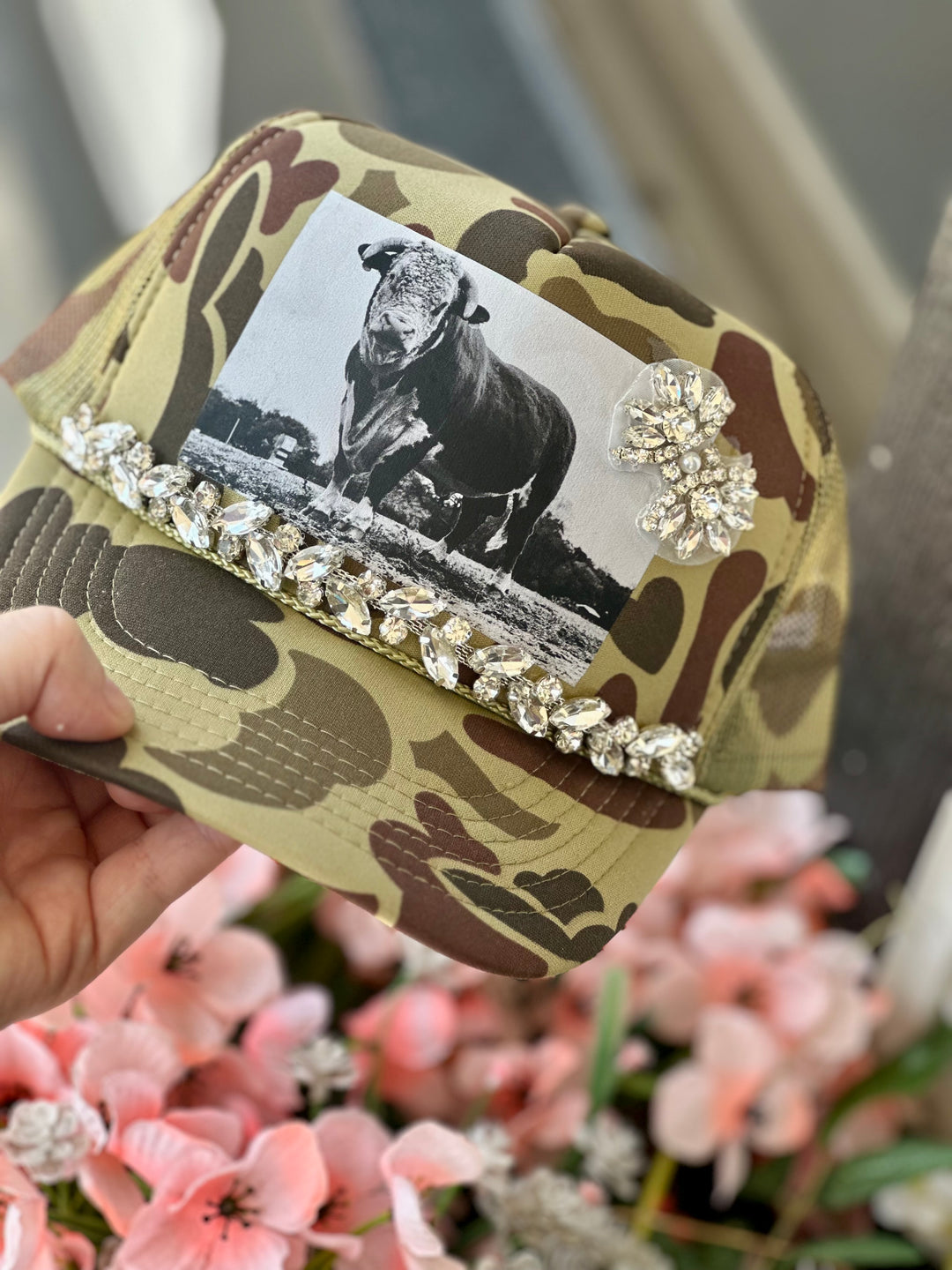 Extra Fancy Horned Hereford Camo Trucker