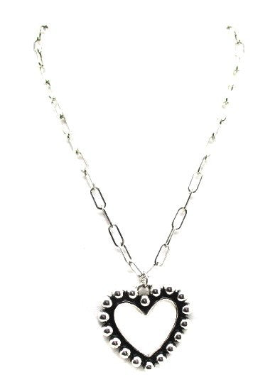 Western Heart Bubble Necklace
