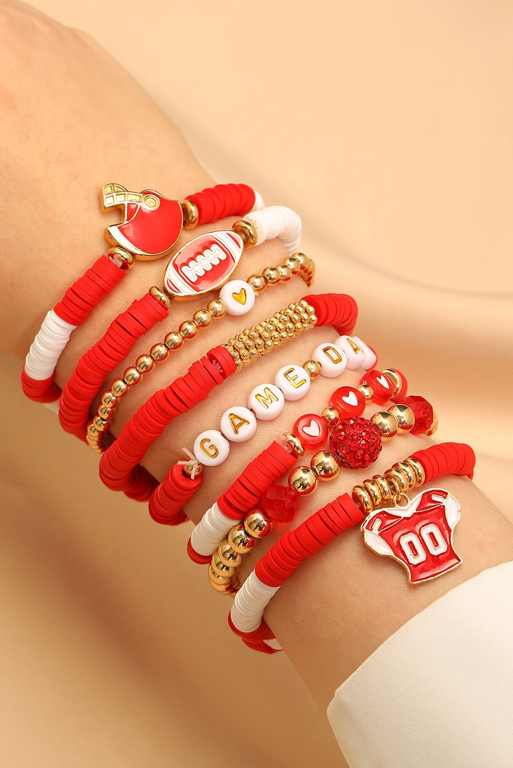 Game Day Fashion Stackable Bracelet Set