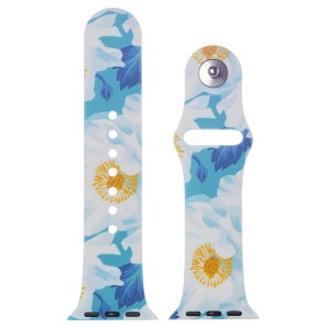 Blue Floral Watch Band