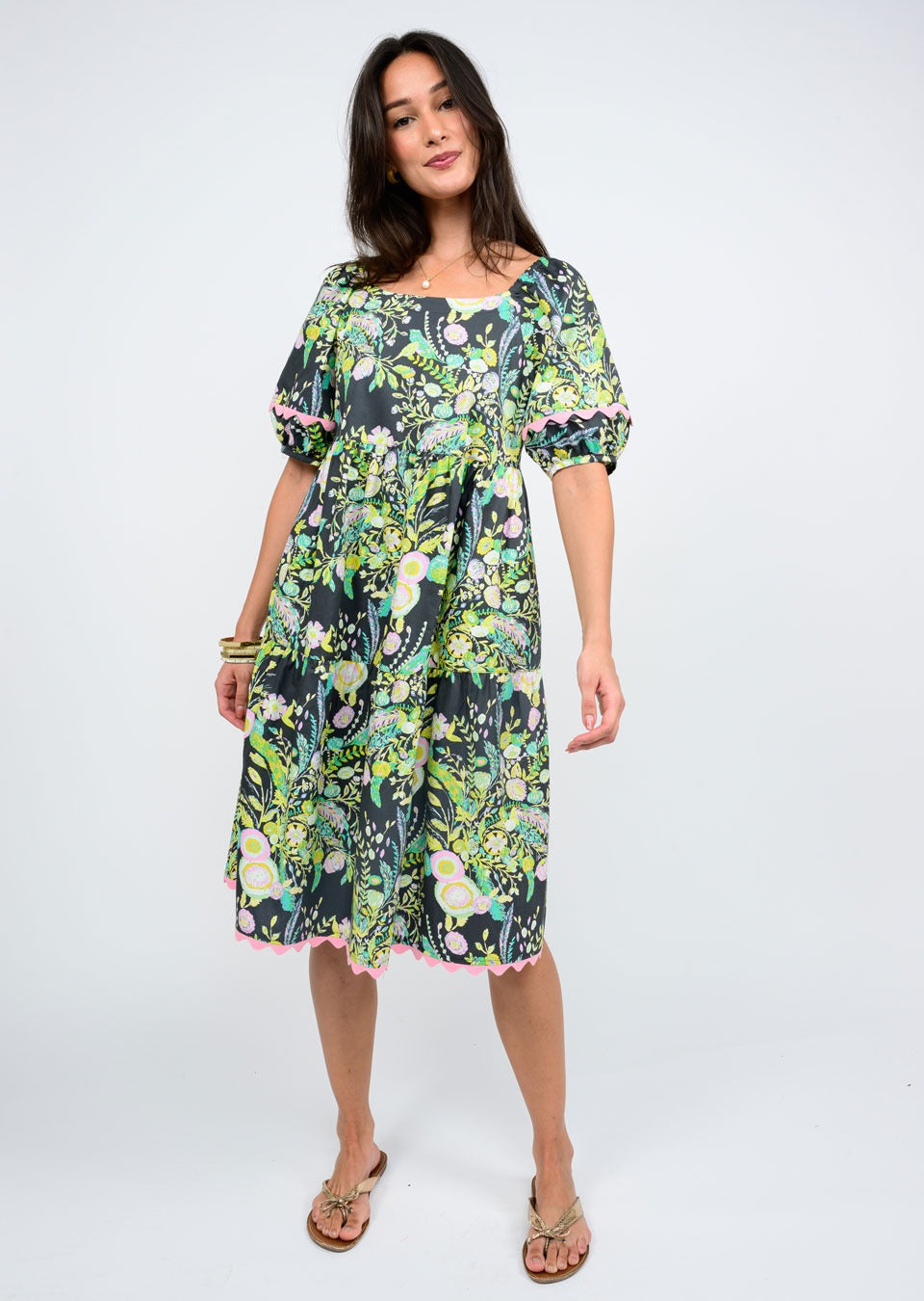 Tropical Burst of Flowers Dress-Uncle Frank Southern Trends Tropical Burst of Flowers Dress-Uncle Frank Southern Trends