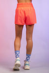 Neon Pink Elasticized Waist Active Wear Shorts