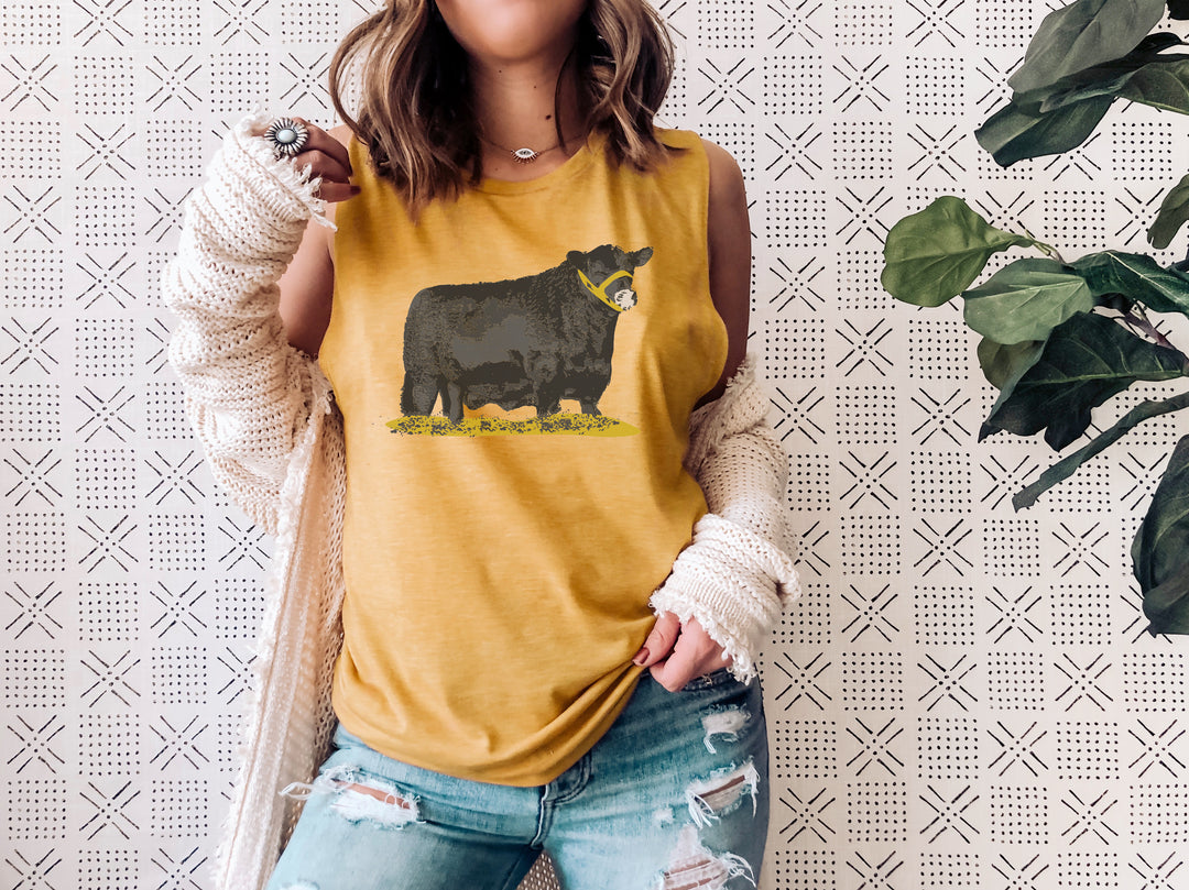 The Angus Bull Tank-mustard