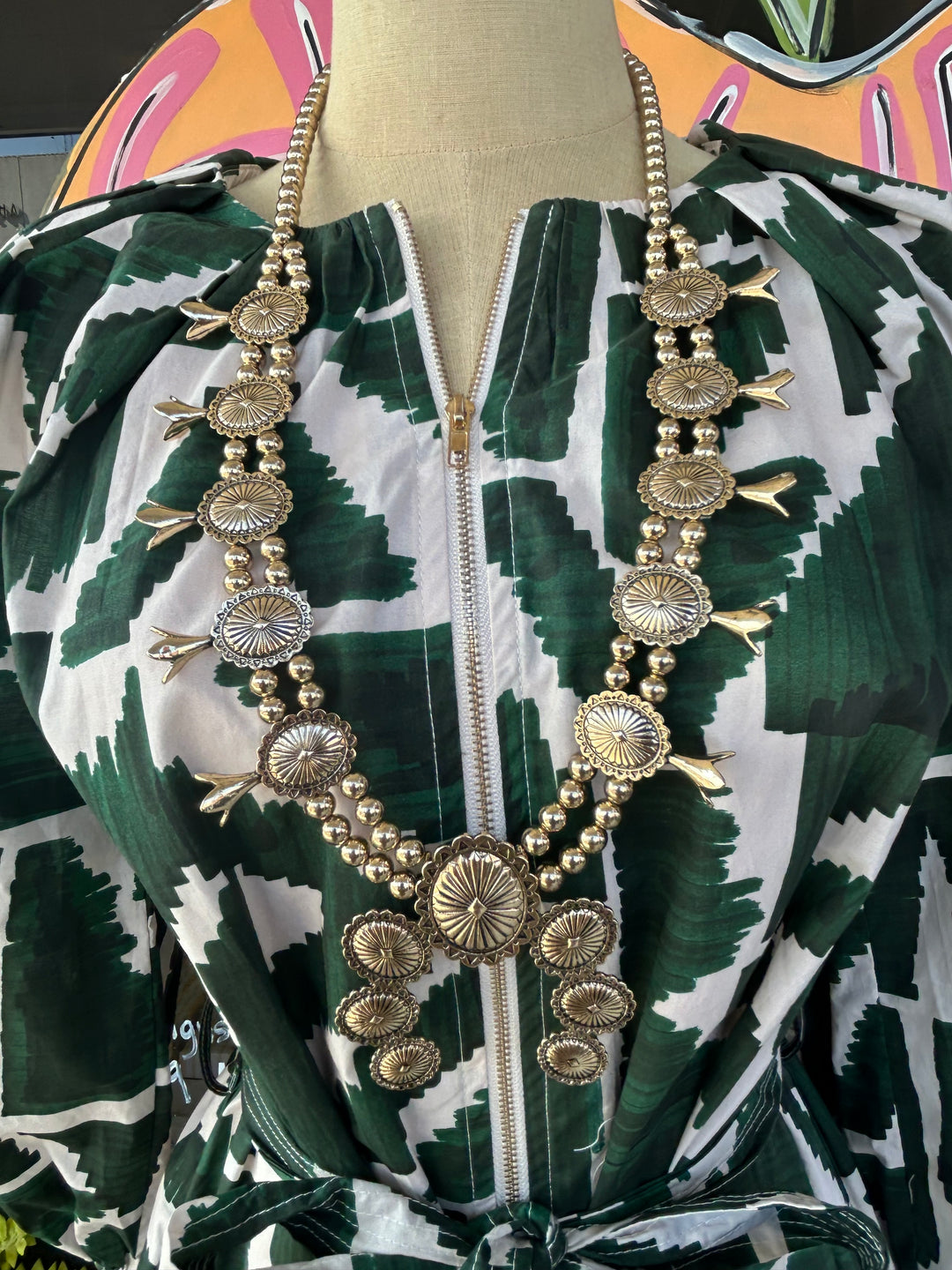 Gold Western Squash Necklace