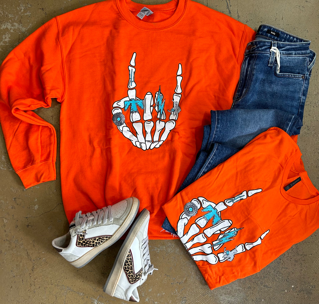 Skeleton Hands Sweatshirt-Preorder