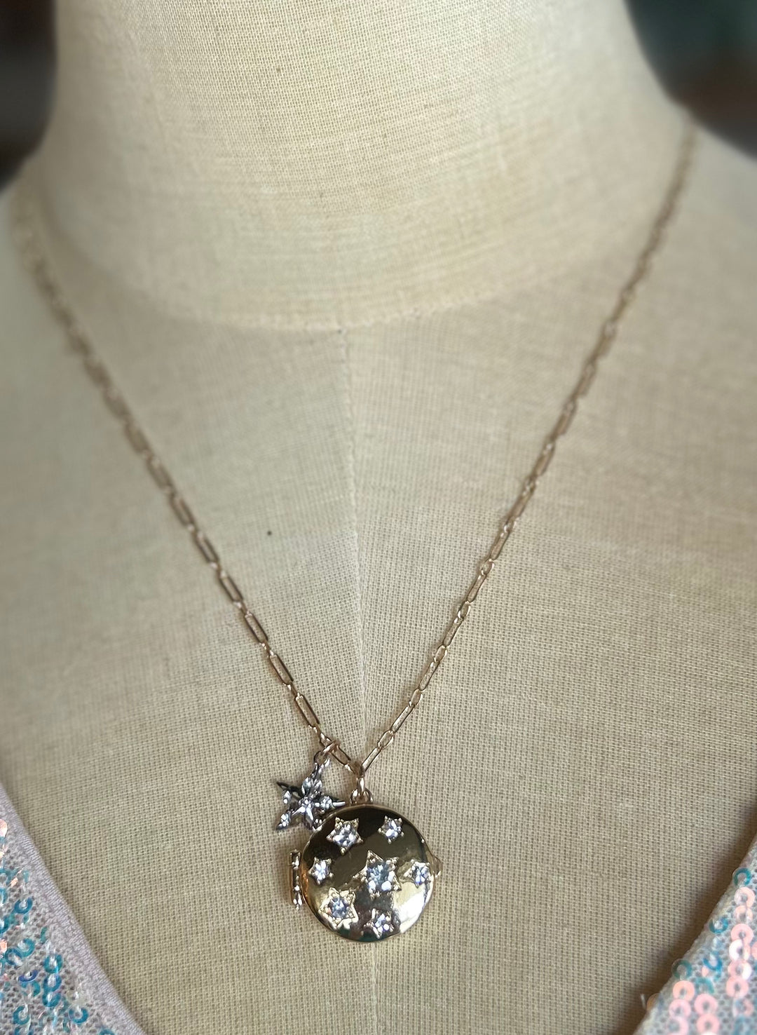 Star Locket Necklace