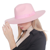 Pink Fedora with Bow Ribbon