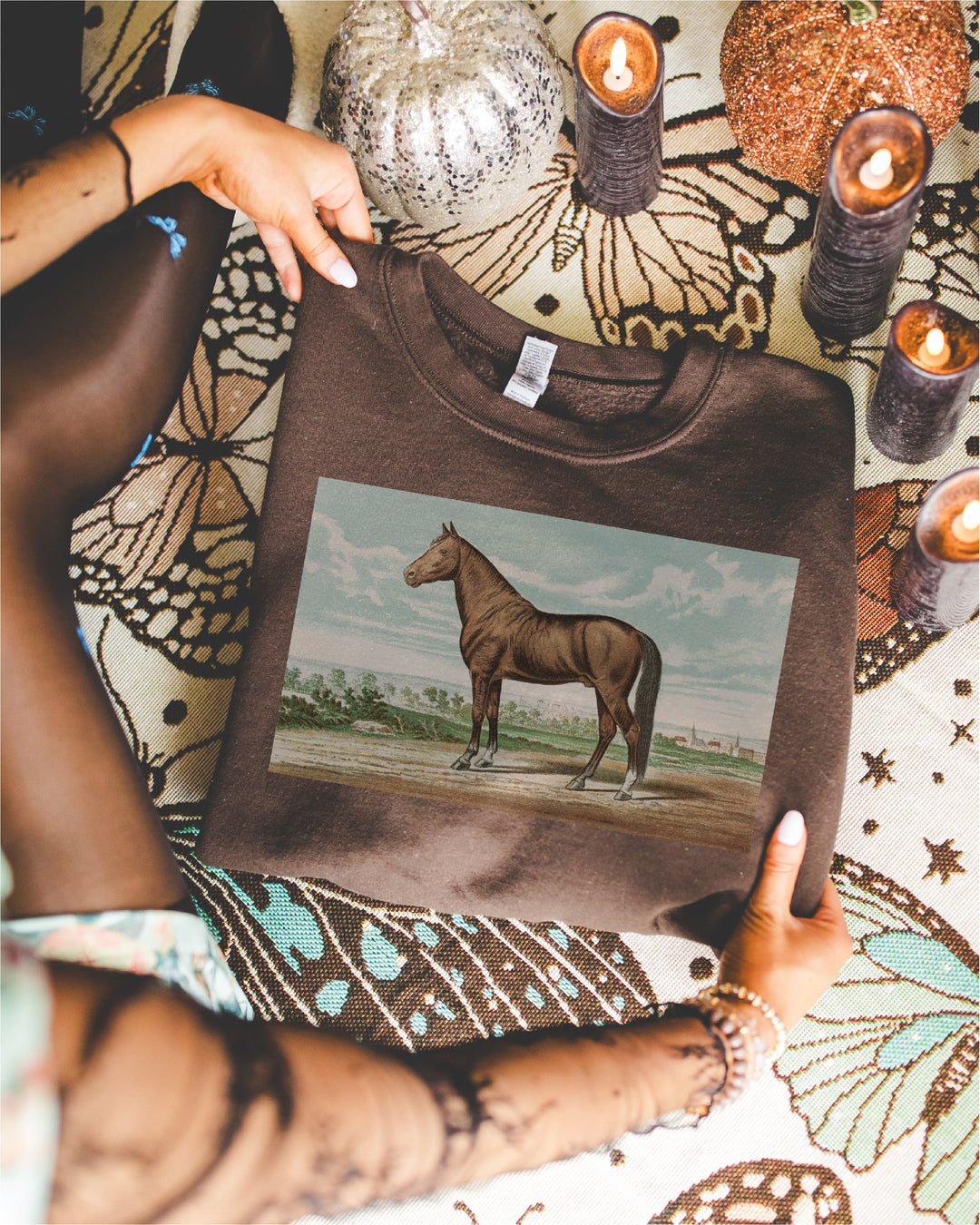 Vintage Horse Painting Sweatshirt - Preorder