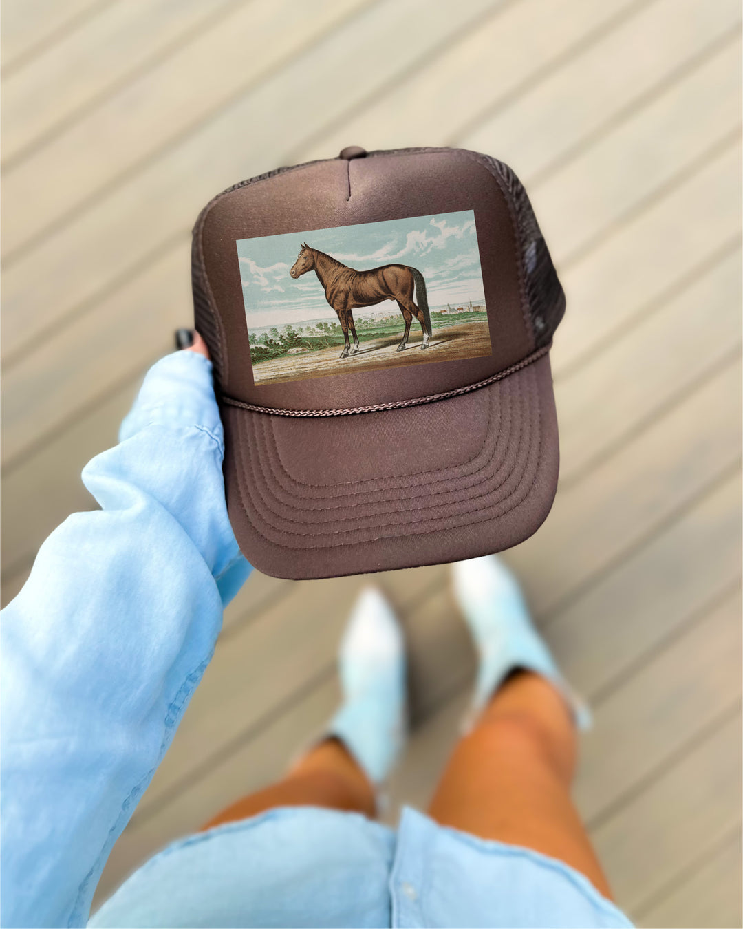 Vintage Horse Painting Trucker Hat-Preorder