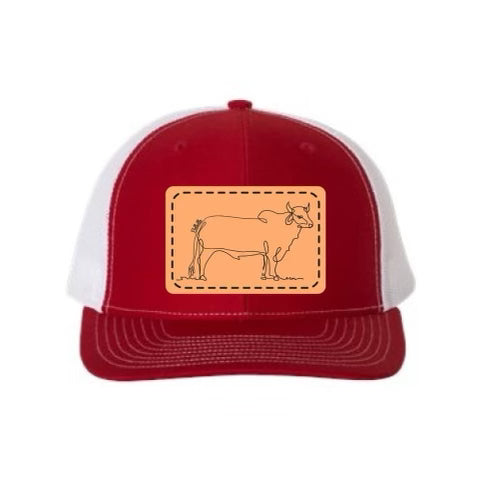 Brahmas Leather Patch Cap