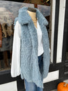 Blue Shaggy Vest by Ivy Jane