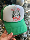 Have a Holly Dolly Christmas Trucker Cap