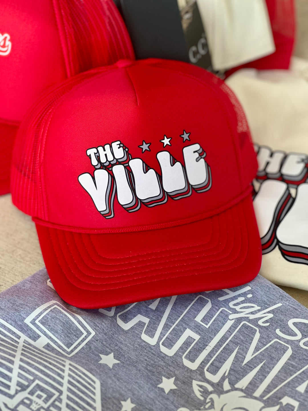 The 'Ville Trucker Hat-Red
