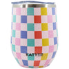 Multicolored Checkered Wine Tumbler