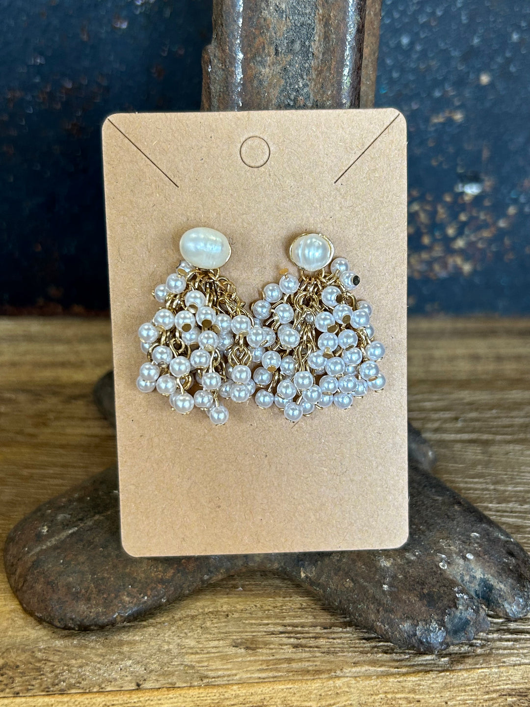 Pearl Cluster Earrings