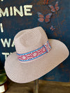 Blush Tribal Band Straw Hat