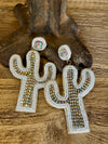 Fancy Beaded Cactus Earrings