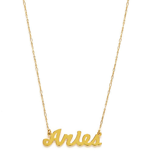 Zodiac Script Necklaces – Aries