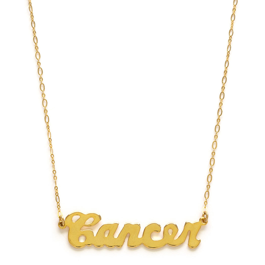 Zodiac Script Necklaces – Cancer