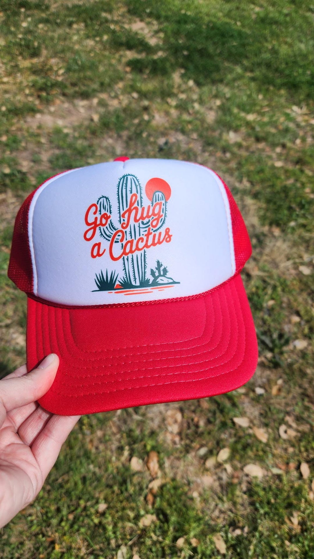 Go Hug a Cactus Trucker Cap