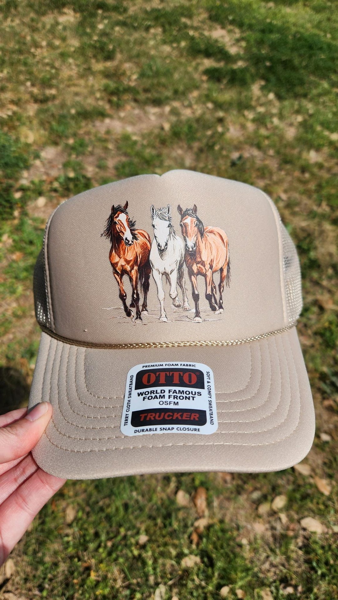 Running Horses Trucker Cap