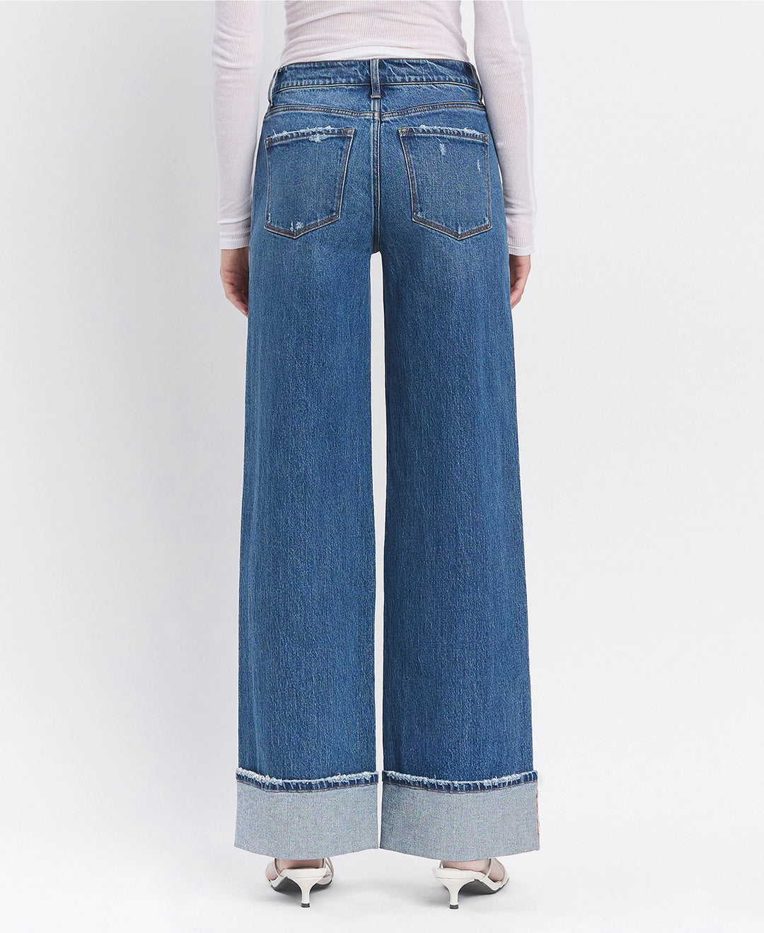 Cuffed Panel Jeans