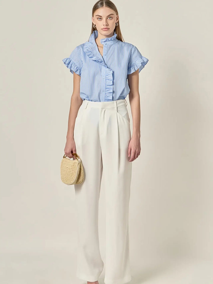 Striped Ruffle Shirt