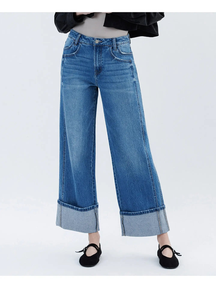 Toby Cuffed Wide Leg Jeans