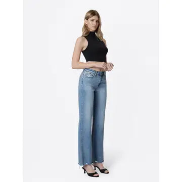 High Rise Slant Side Seam Vintage Flare Jeans