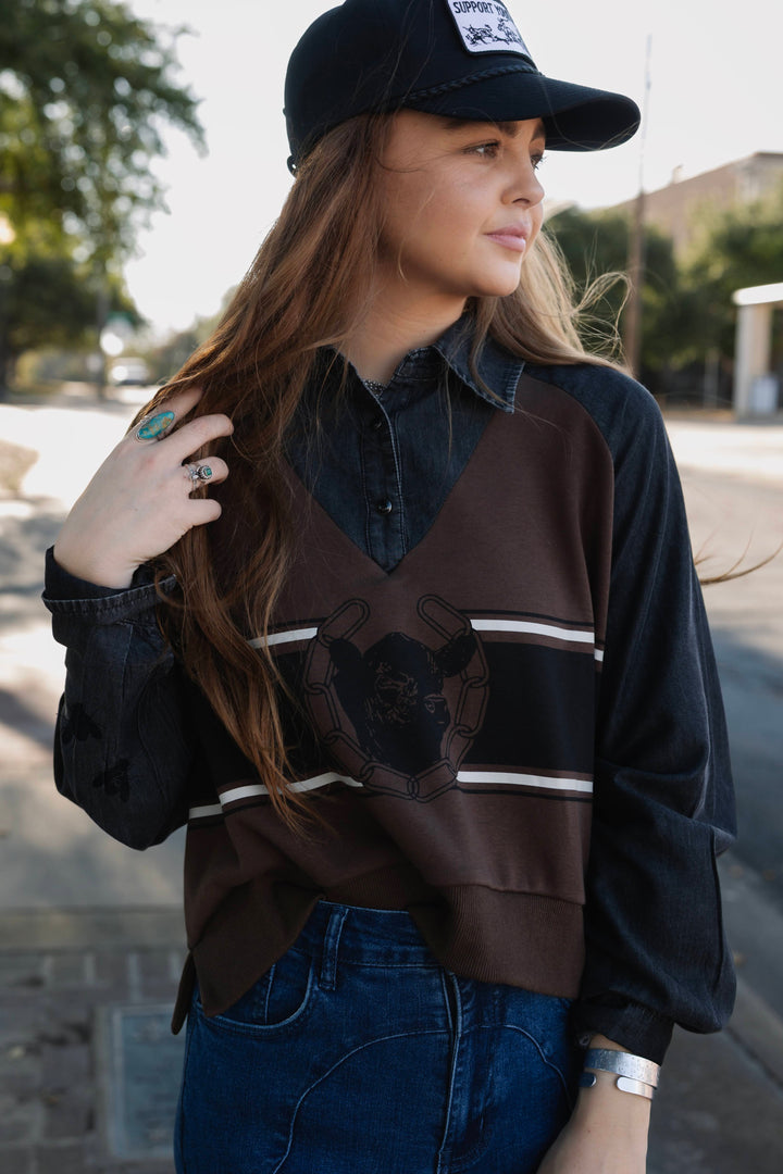 Calling em’ Home Angus Top