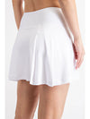 White Back Pleated Skort