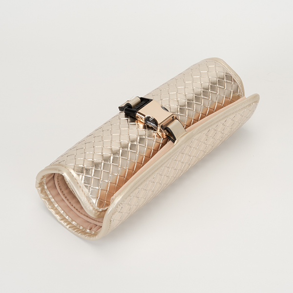 Roll Up Travel Jewelry Organizer Bag-Gold