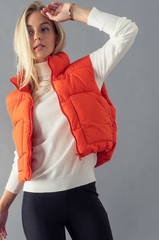 Tomato Puffer Vest