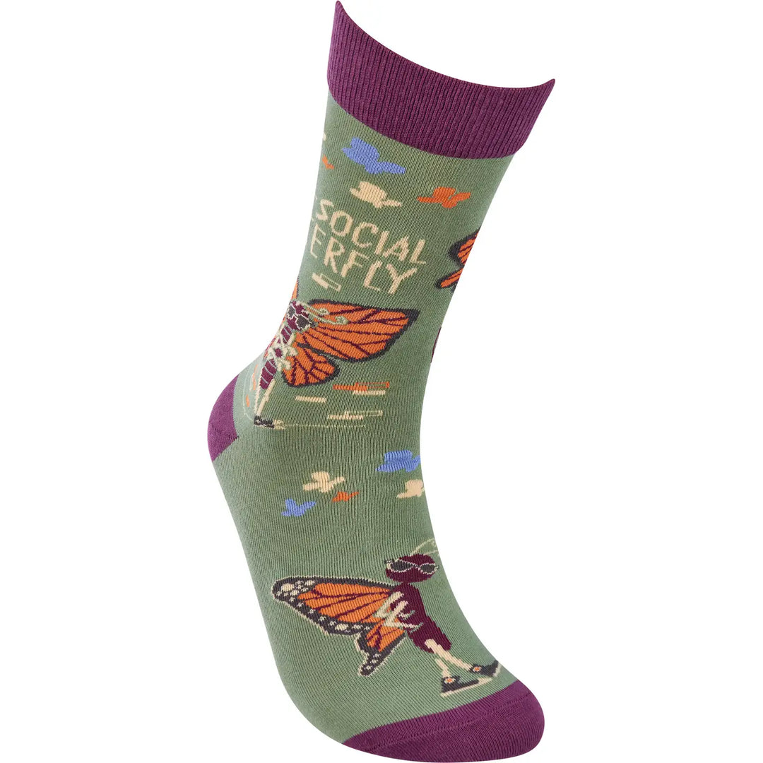 Anti-Social Butterfly Socks