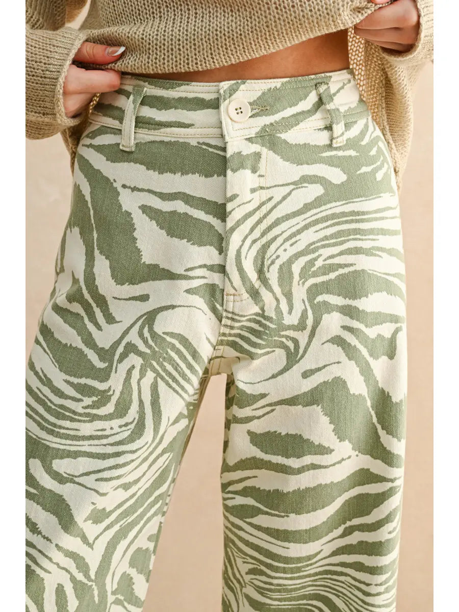 The Zebra Pants-Olive