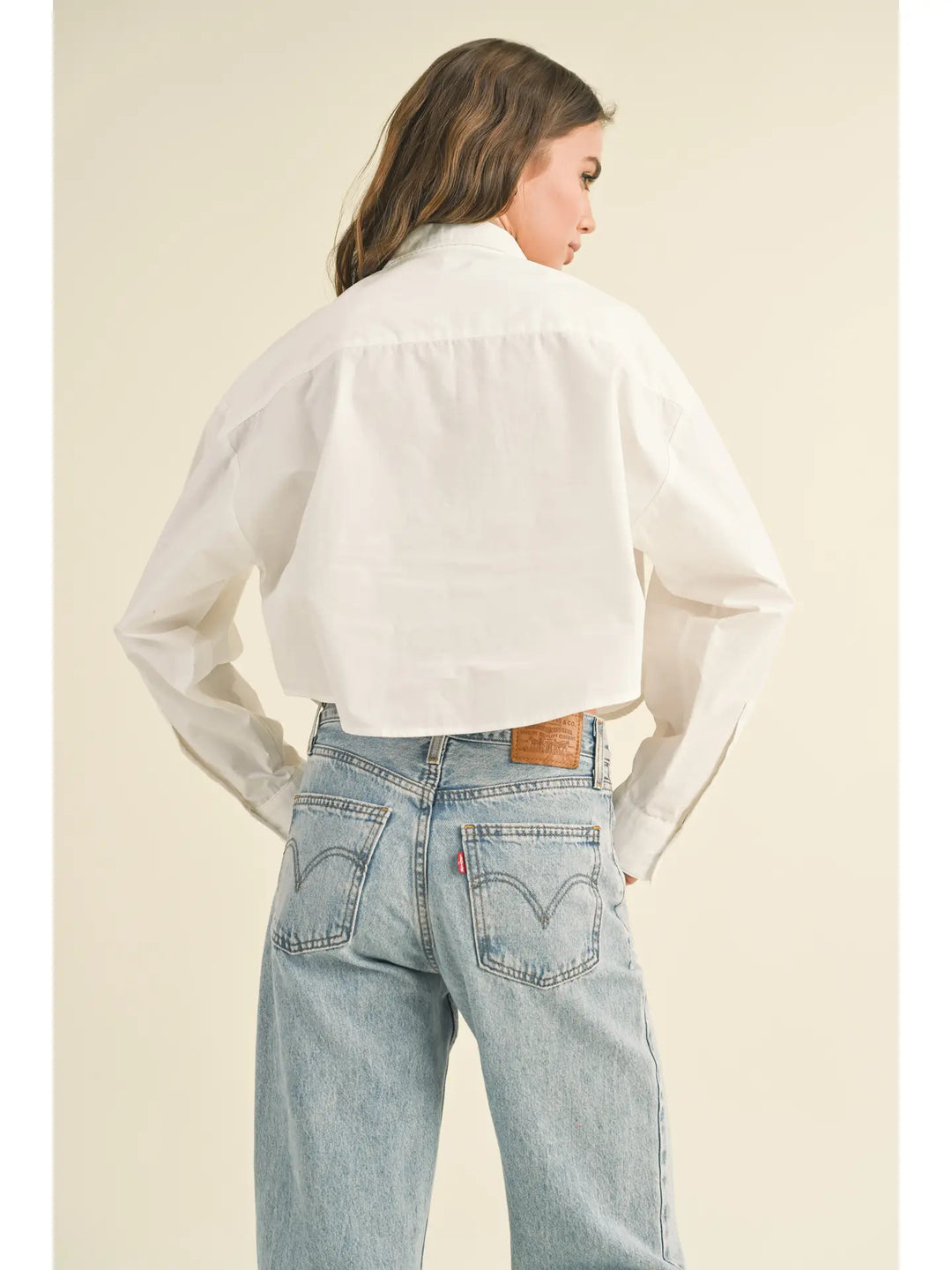 Cropped Button down Shirt