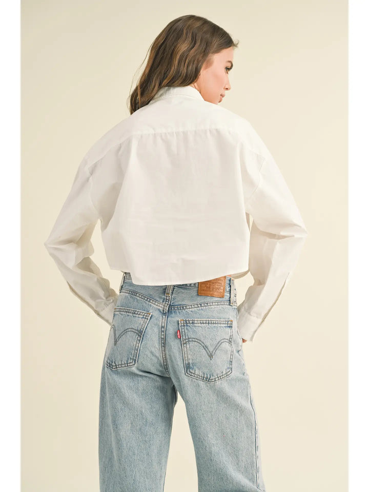 Cropped Button down Shirt