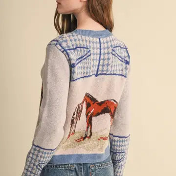 Horse Motif Sweater