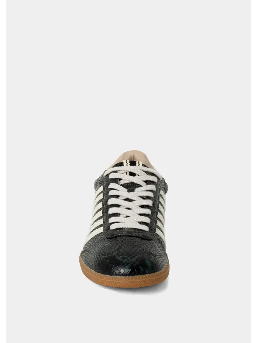 The Stevie Dark Green Snake Sneaker