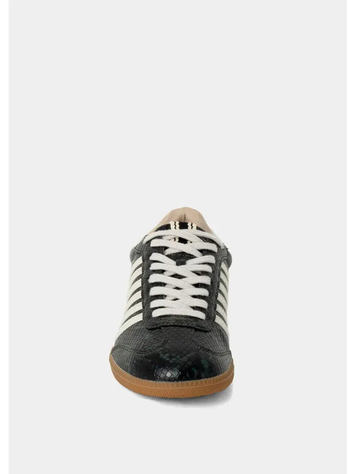 The Stevie Dark Green Snake Sneaker