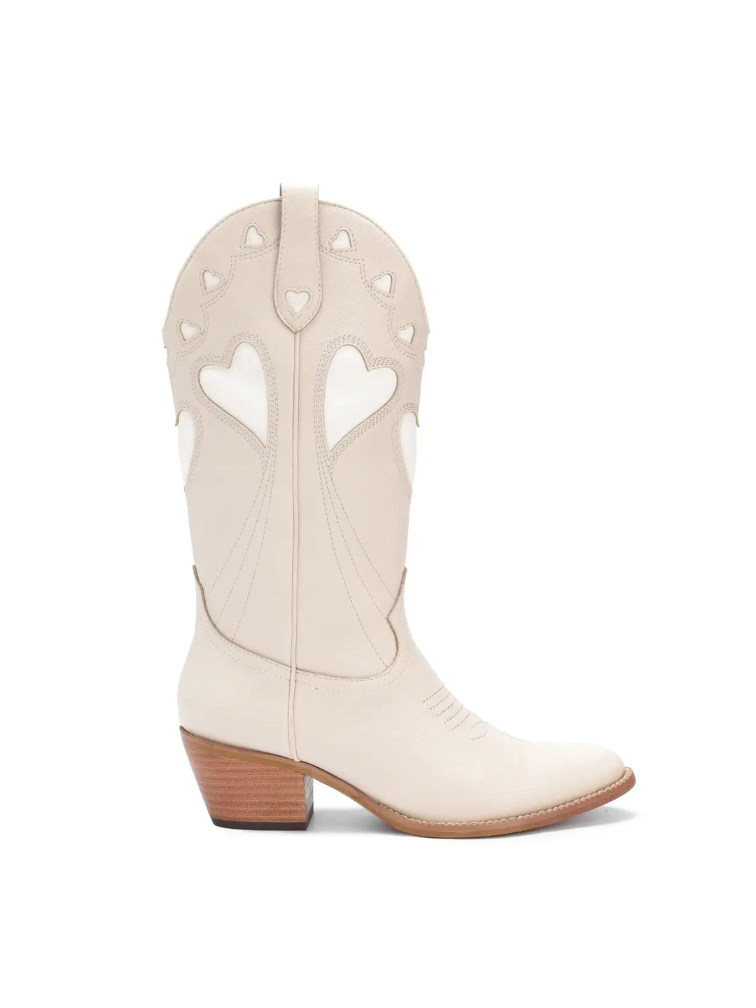 Mira Heart Cutout Design Western Mid-Calf Boots