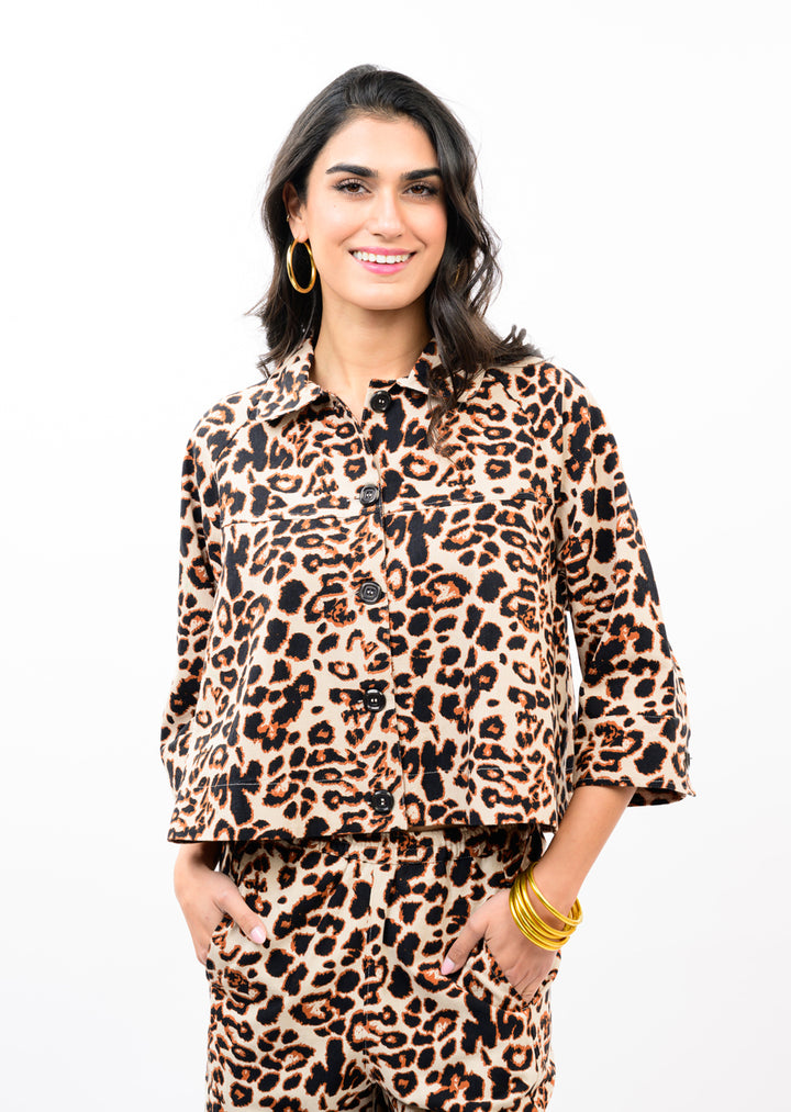 Leopard Swing Jacket by Ivy Jane