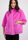 Fuchsia Faux Capelet Jacket by Ivy Jane