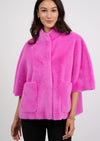 Fuchsia Faux Capelet Jacket by Ivy Jane