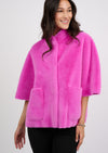 Fuchsia Faux Capelet Jacket by Ivy Jane