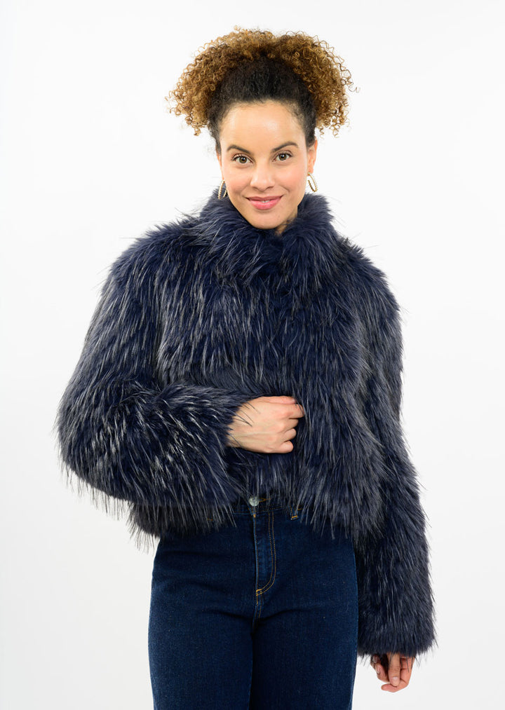 Rock Star Faux Fur Jacket by Ivy Jane