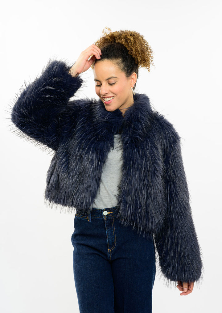 Rock Star Faux Fur Jacket by Ivy Jane